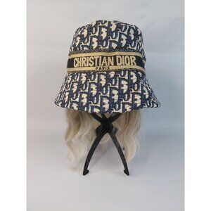 Christian Dior Paris Bucket Hat Blue Monogram Logo
